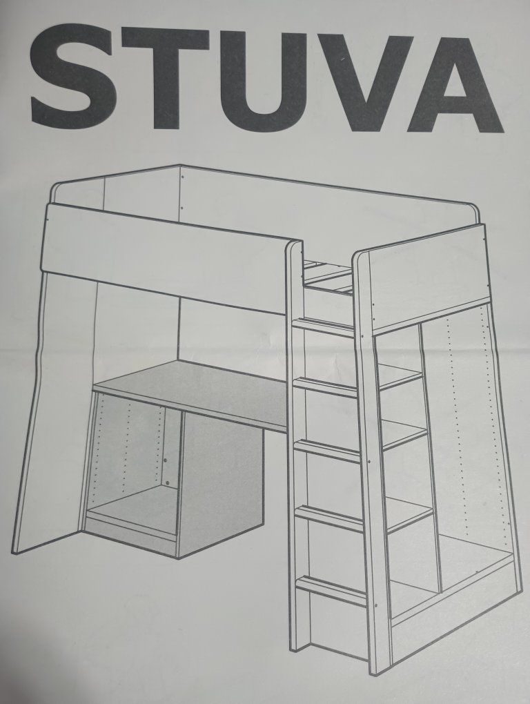 IKEA Stuva Loft Bed with Built-in Desk and Shelving Unit