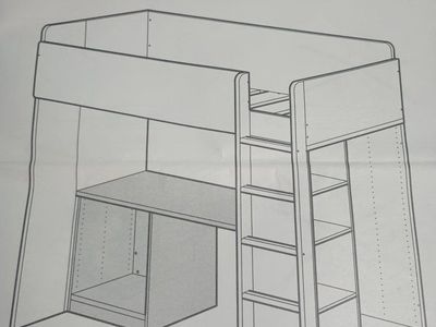 IKEA Stuva Loft Bed with Built-in Desk and Shelving Unit