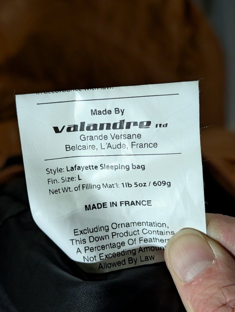 Valandre Sleeping Bag Large