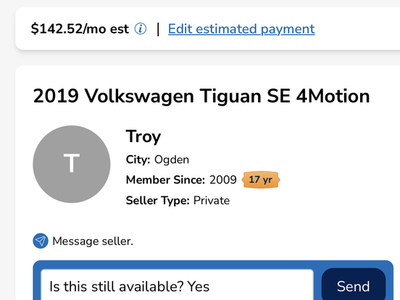 2019 Volkswagen Tiguan SE 4Motion