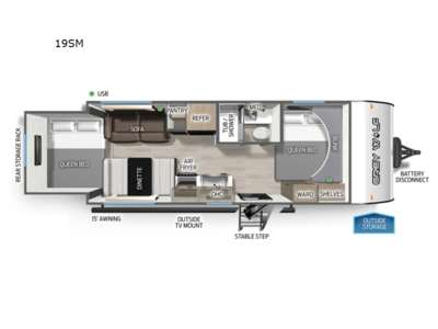 2026 Forest River RV Cherokee Grey Wolf 19SM