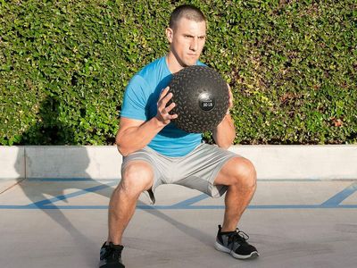 50 lb ProsourceFit Slam Medicine Balls Smooth and Tread Textured Grip Dead Weight Ball