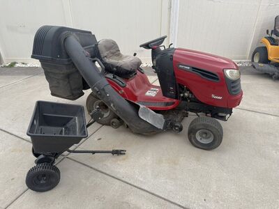 Craftsman Riding Lawnmower w/ Bagger & Spreader