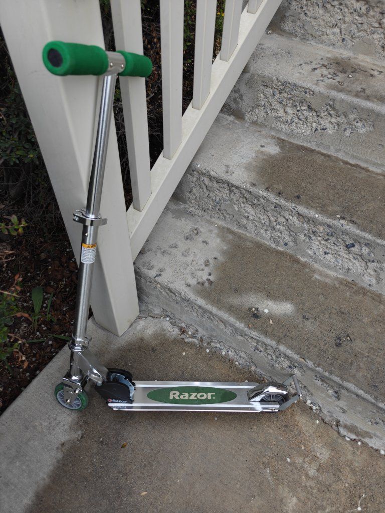 green scooter