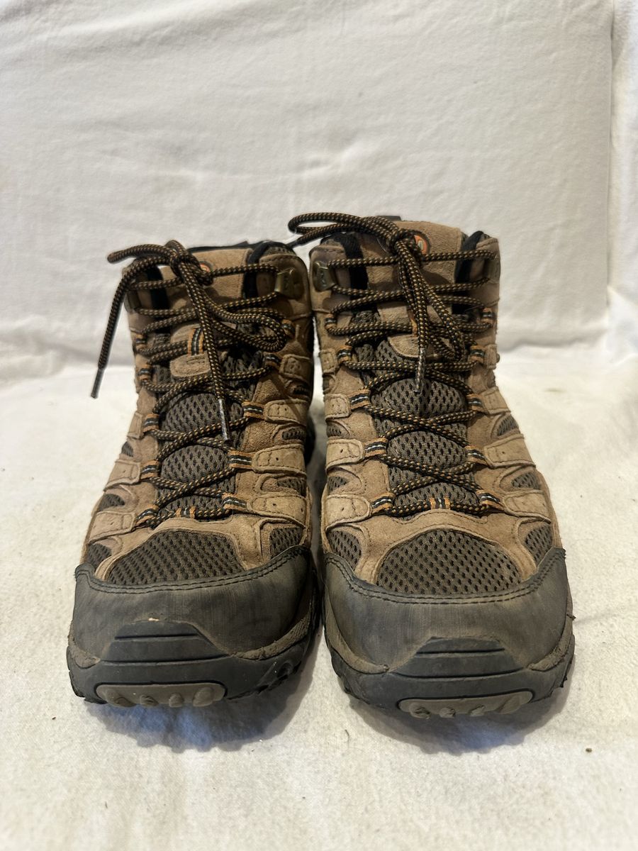 Merrell Mens Size 10 Brown/orange WP Hiking Boots