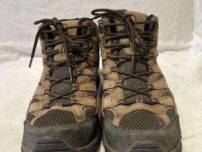 Merrell Mens Size 10 Brown/orange WP Hiking Boots