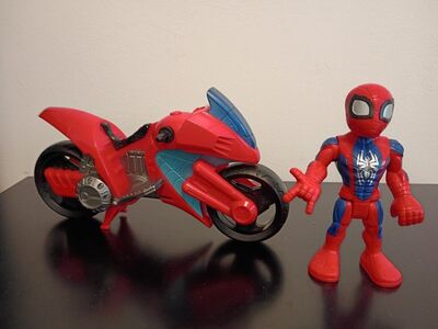 Marvel Spider Man and Motorcycle