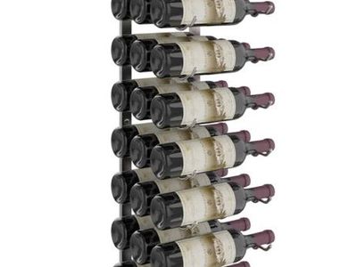 VintageView W Series Wine Rack, Matte Black - 36 Bottle Capacity Wall Mounted