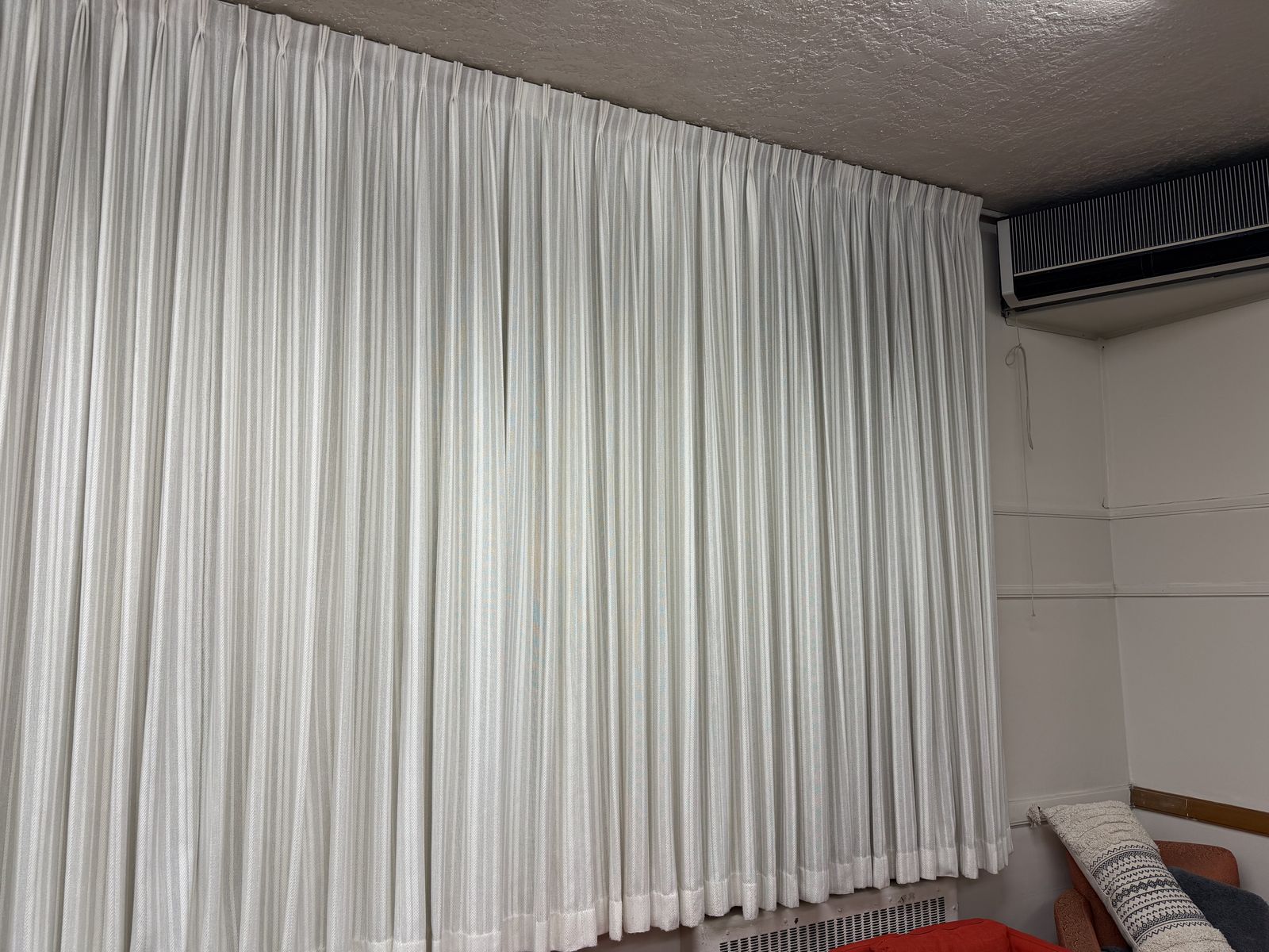 Very large sturdy curtains with black outs included.