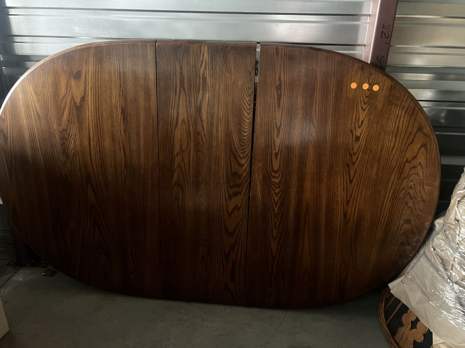 70s Solid Wood Dining Table Set with Chairs