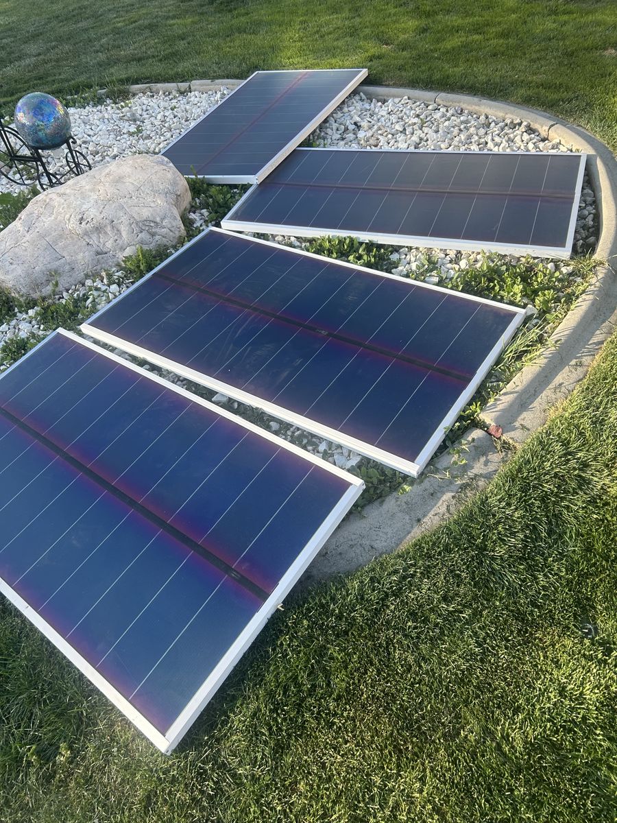 Lot of (4) 100 watt solar panels new north ogden