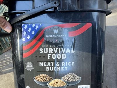 Backpacking/Camping Wise Company Emergency Survival Food Meat & Rice Bucket 7 lbs 2.85 oz