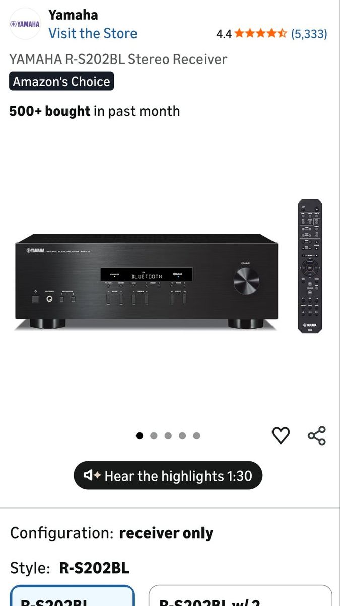 Yamaha R-S202 Stereo Receiver