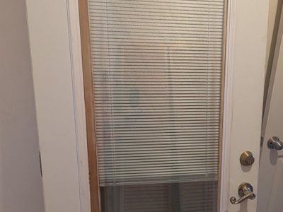 2 Used Exterior Doors with Built-in Blinds and Door Handle - White