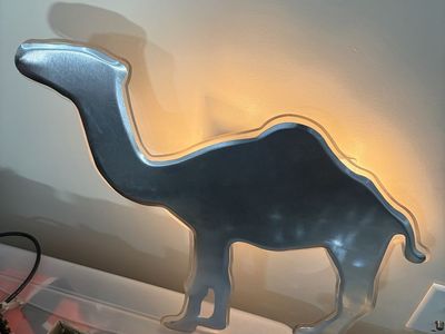 Vintage Joe Camel Metal lighted sign Man Cave
