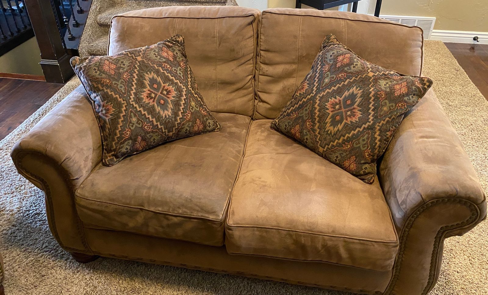 4-Piece Living Room Set - Sofa, 2 Loveseats & Chair Western/rustic