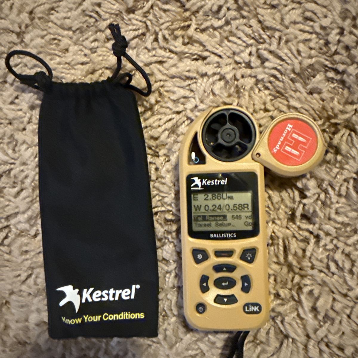 Kestrel 5700 Ballistics Weather Meter with Hornady 4DOF - Tan, with Pouch