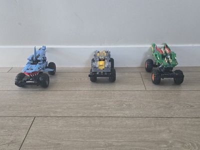 LEGO Technic Monster Jam Megalodon, Dragon, Max-D Truck Building Kits (3-in-1 Lot)