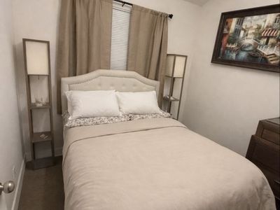 Queen Headboard – Beige/Tufted – Like new