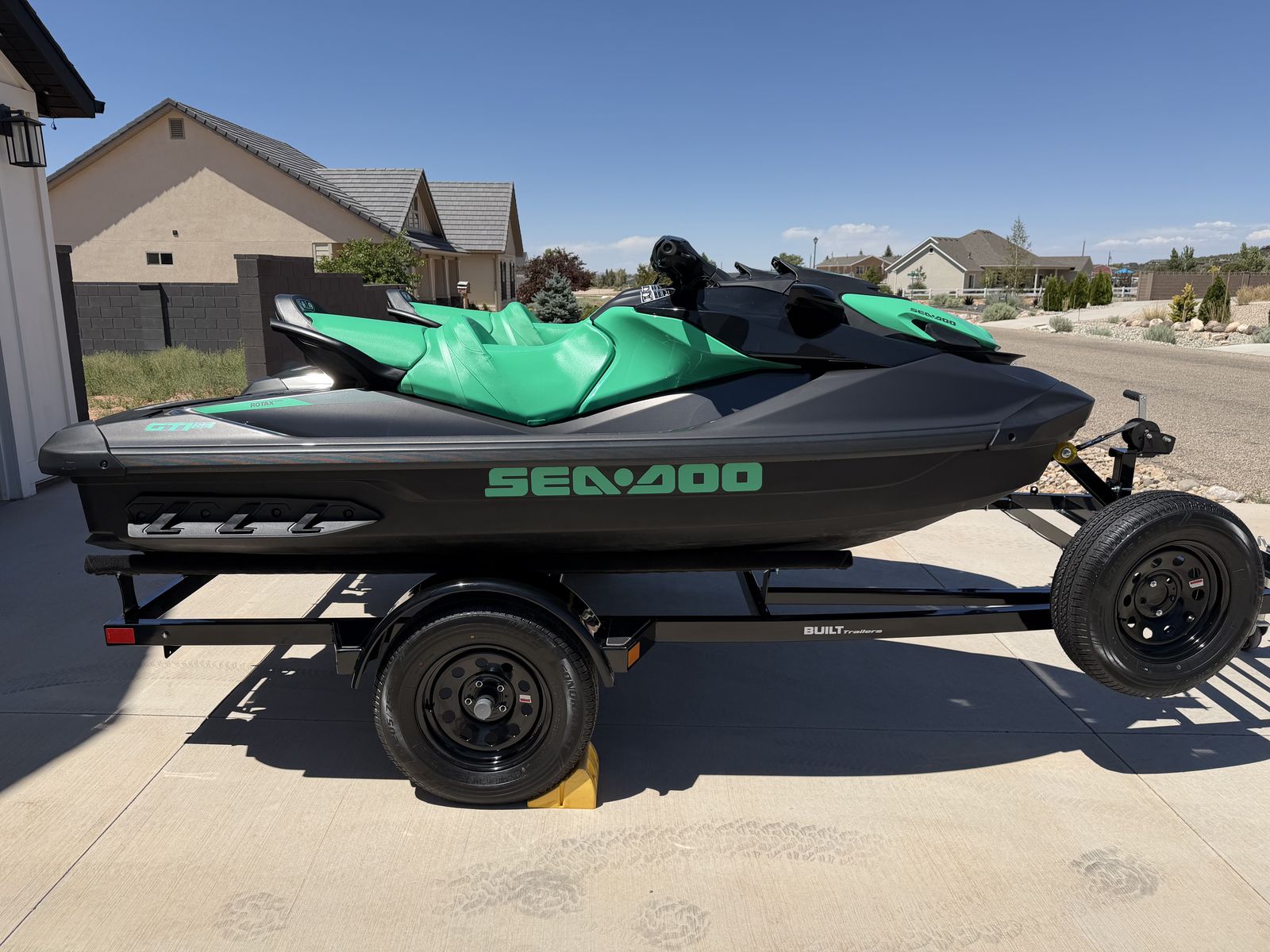 Pair of Sea-Doo GTI SE 130 iBR Personal Watercraft with BUILT Double Trailer