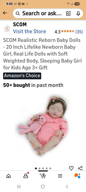New in Box! Realistic Baby Doll