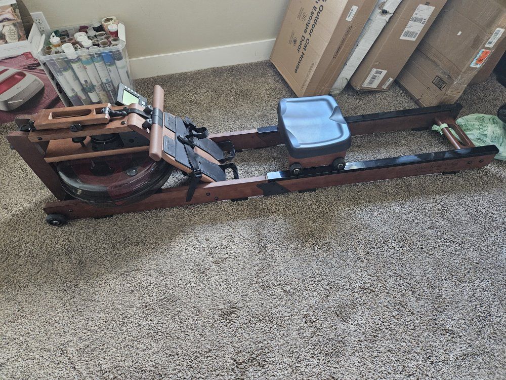 Water Rowing Machine - Wooden Frame.
