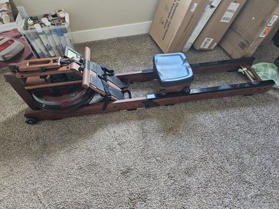 Water Rowing Machine - Wooden Frame.