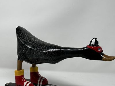Vintage Courchevel Ski Duck Figurine – Cabin Decor