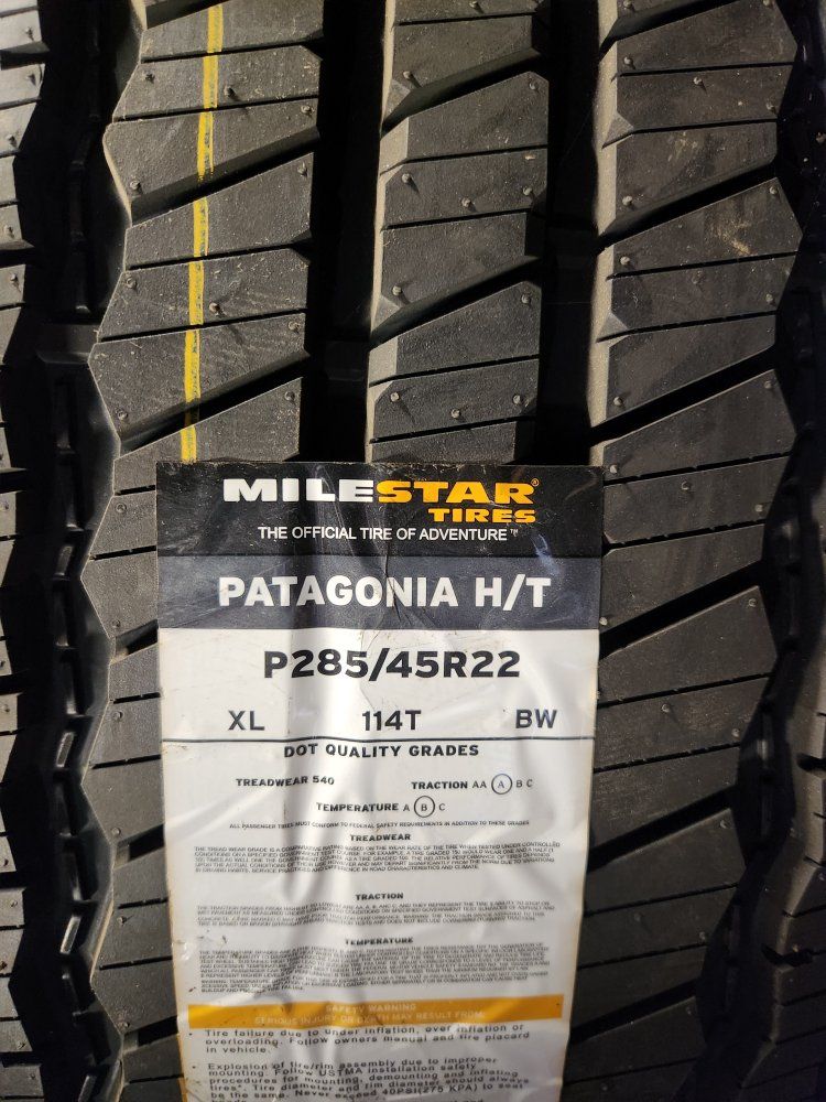 285/45r22 milestar Patagonia ht