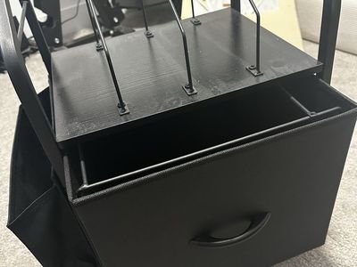 Black Rolling File Cabinet with Storage Drawer & Magazine Rack, Office/Home Organizer
