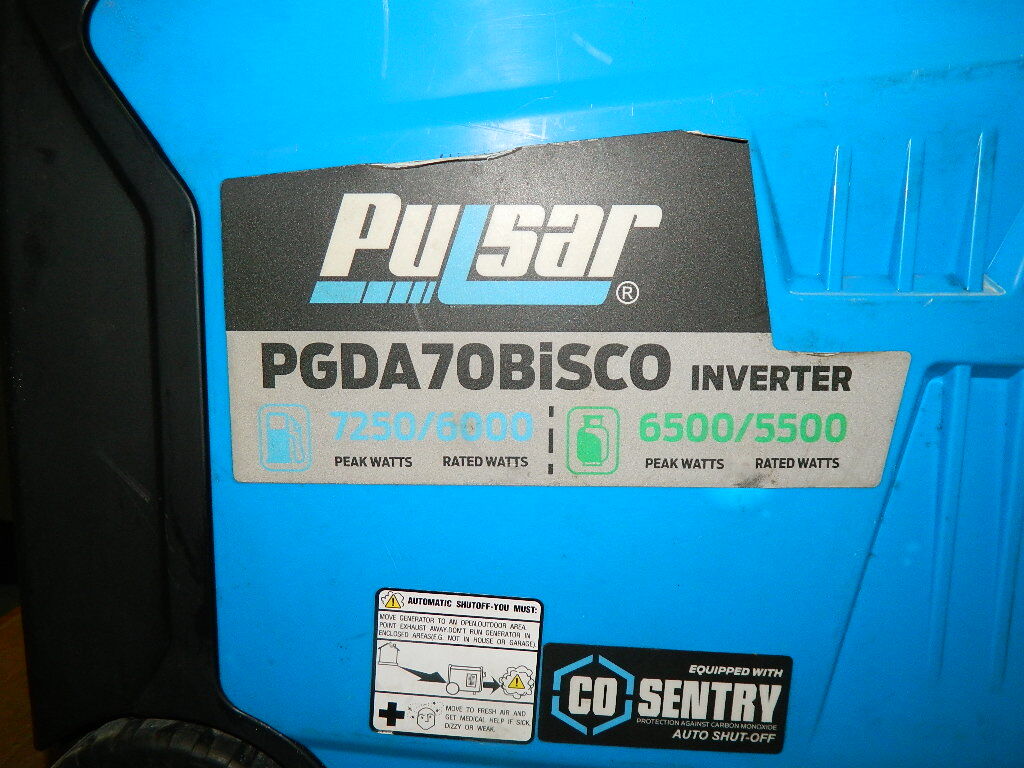 Pulsar 7250 W Inverter Generator Slightly Used