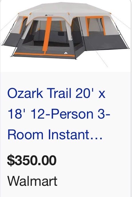 Ozark 12 person Instant Tent
