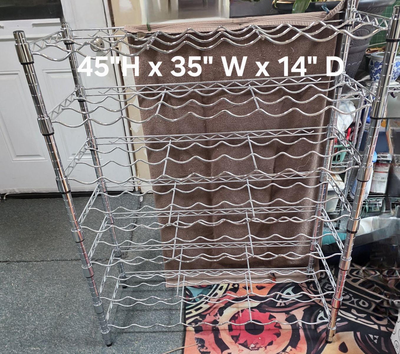 Chrome wine rack