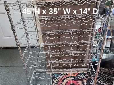 Chrome wine rack