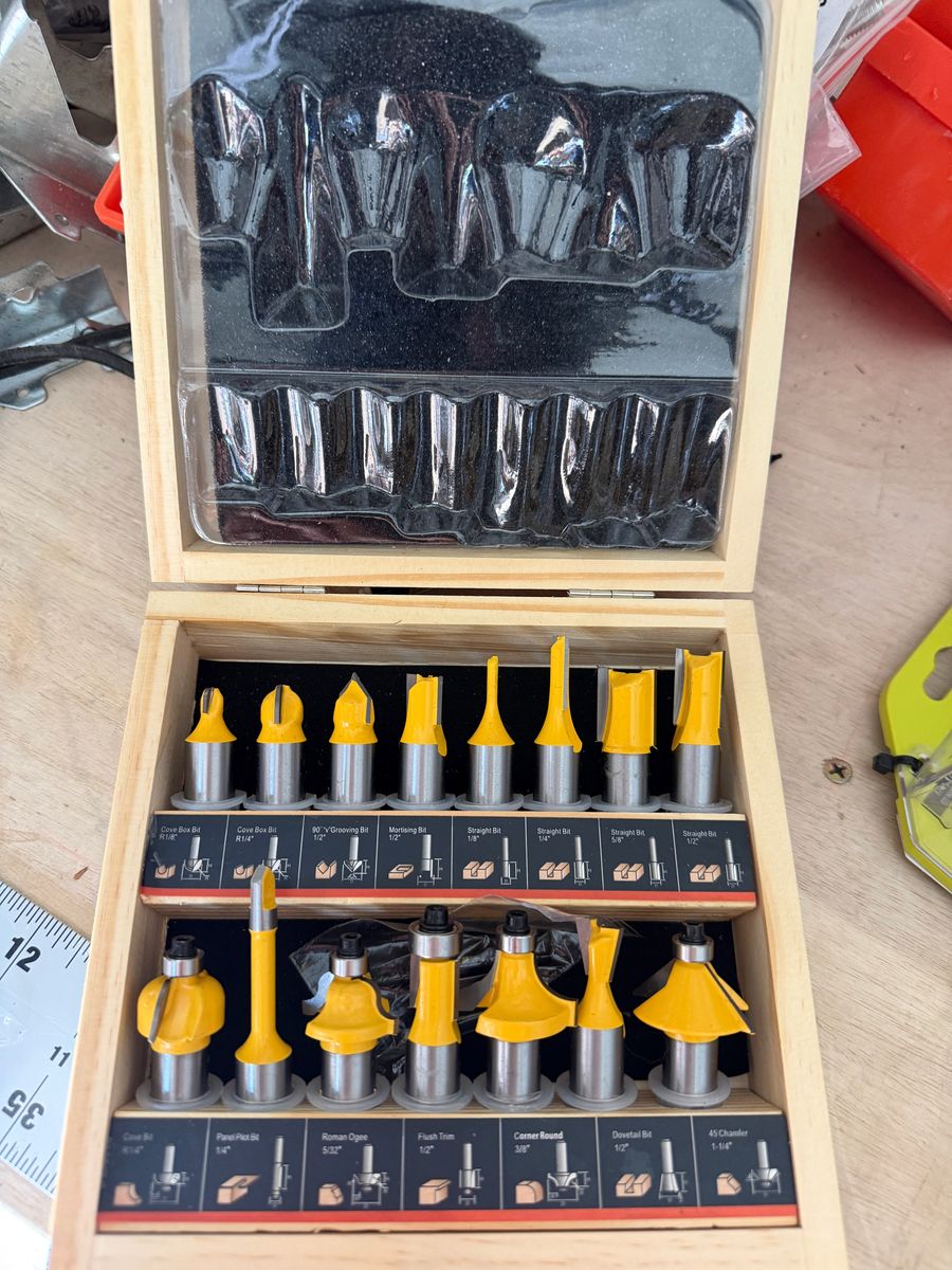 Router Bits 15 Piece Set (1/2 inch shank)