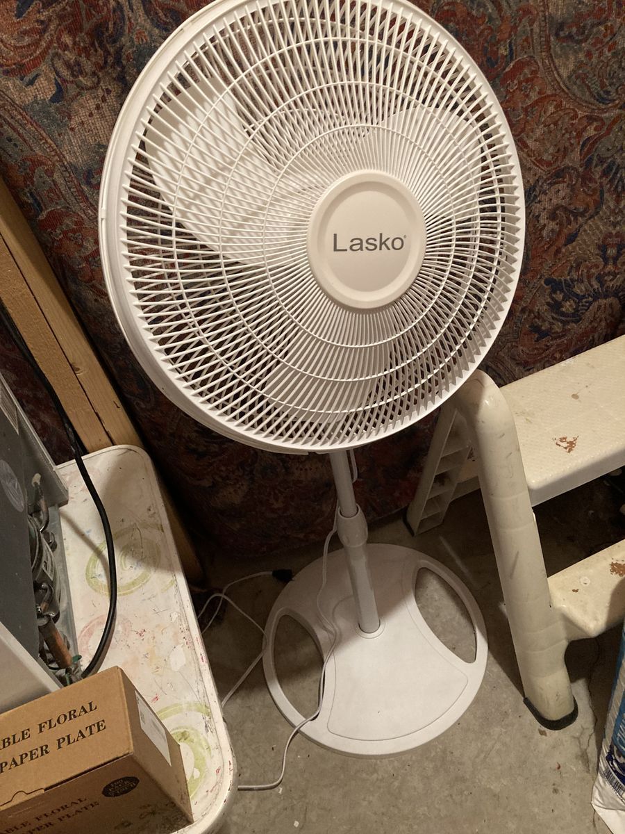 Vintage standing oscillating fan