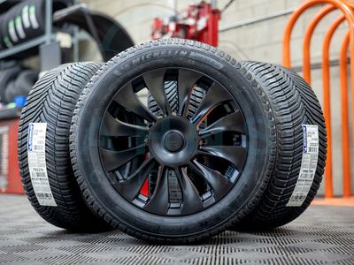 235 55R18 Michelin CrossClimate 2 – Mounted on 18" Wheels – Free Install | Tesla