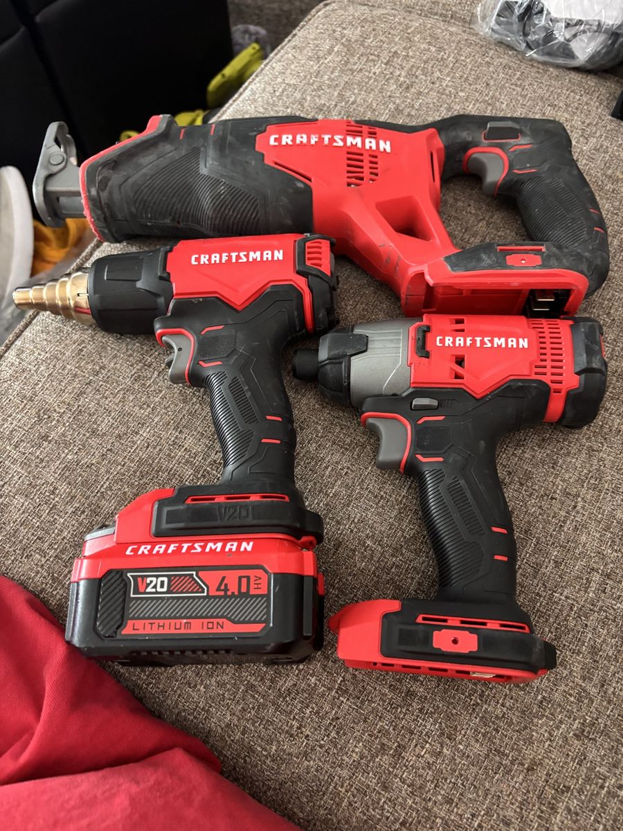 Cratsman Set Heat Gun,Impact,Sawzall W/ Batt&chrgr