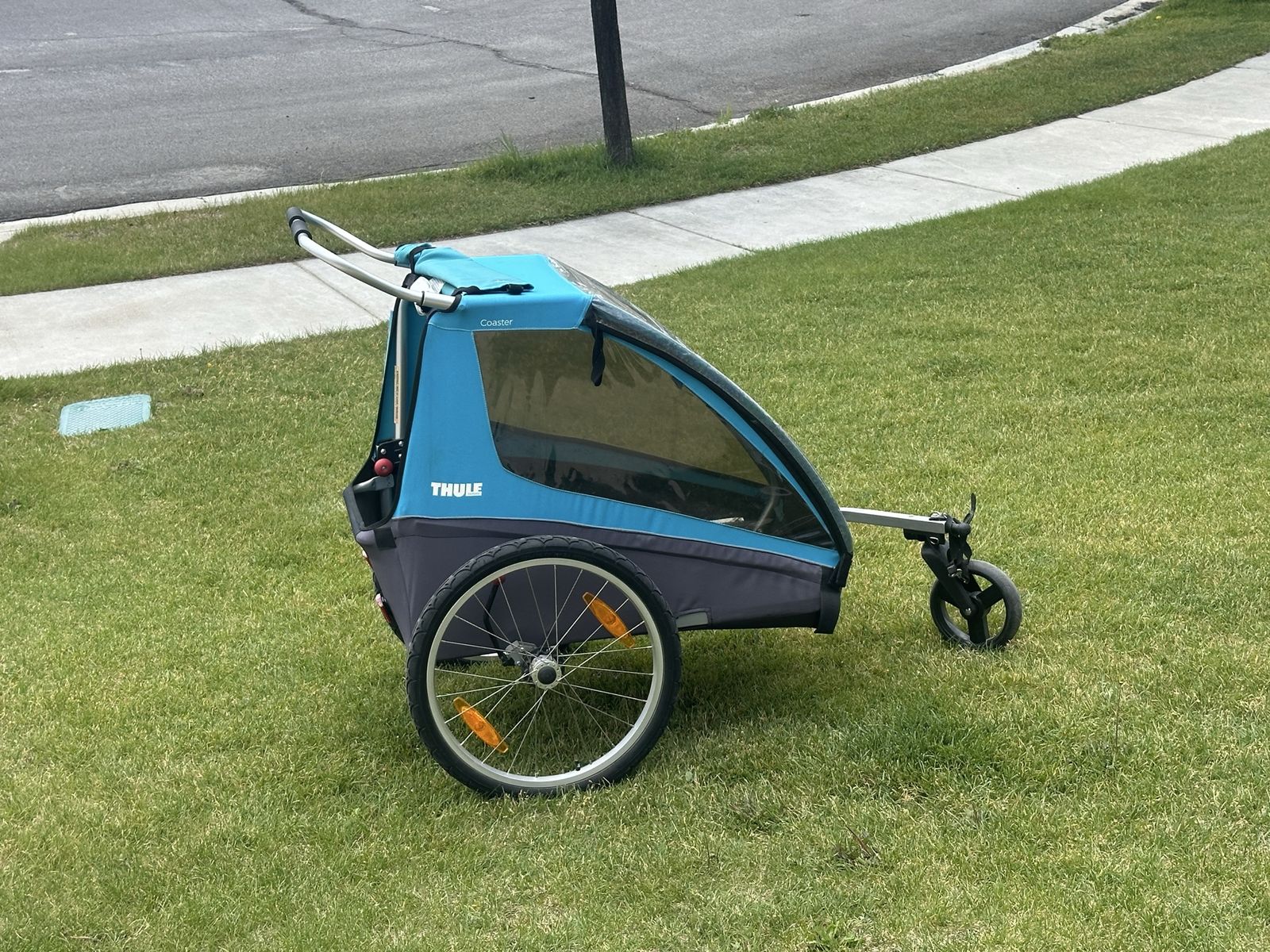 Thule Coaster XT Bike Trailer & Stroller - Blue/Gray, 2-in-1 Design