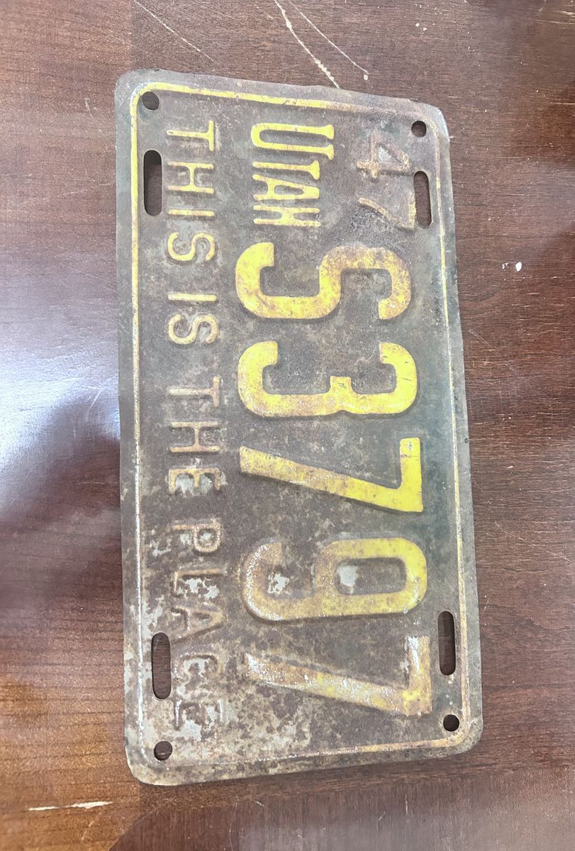 Utah Plate 1947