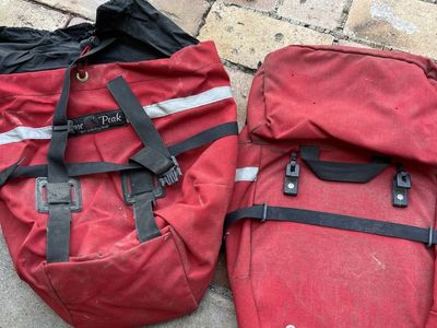 Lone Peak Bicycle Pannier Bags Red - Set of 2