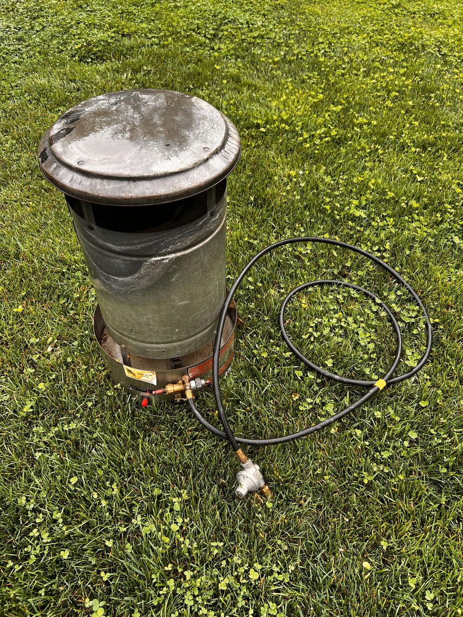 150,000 BTU propane heater.