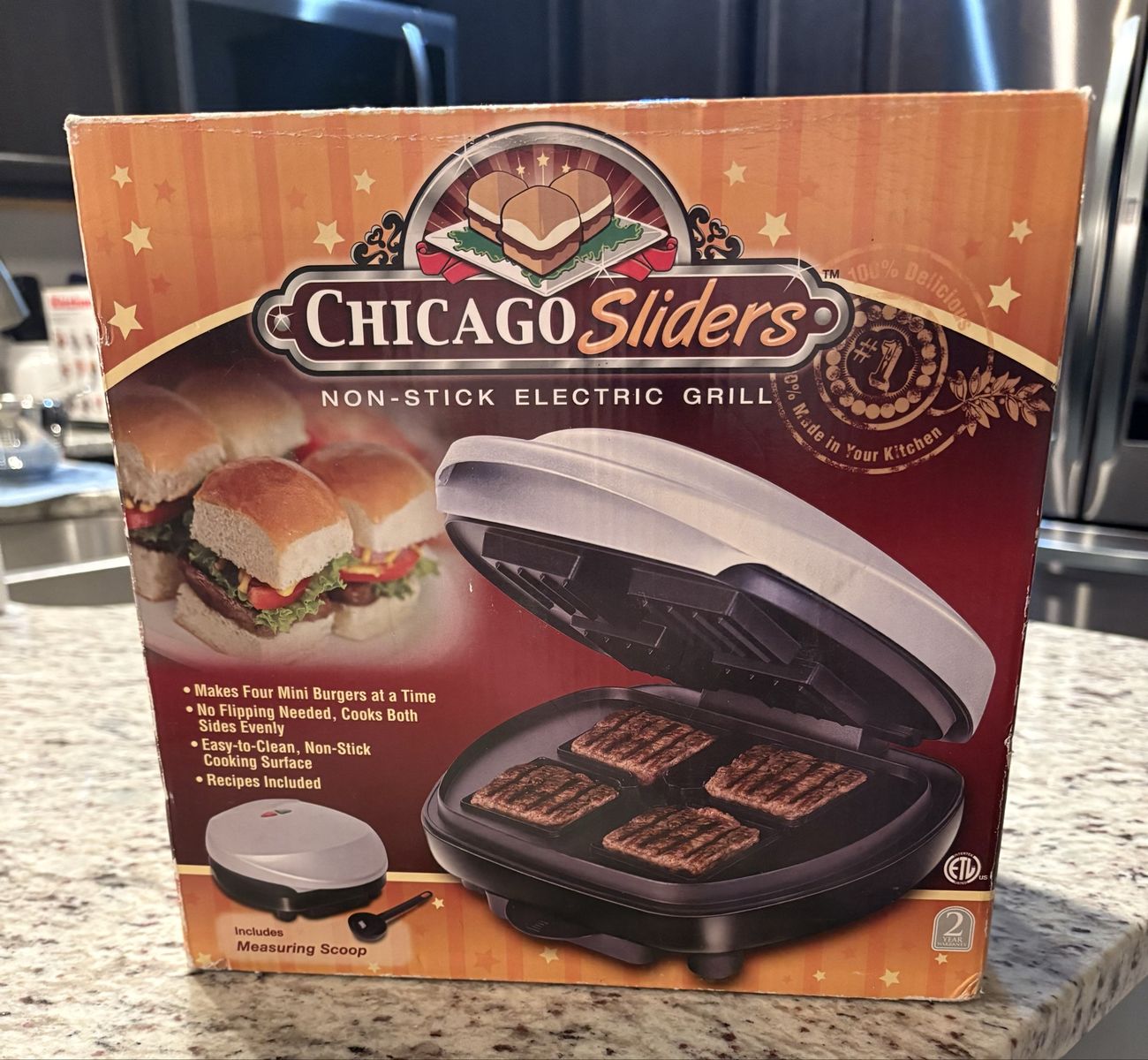 NEW Chicago Sliders Non-Stick Electric Grill