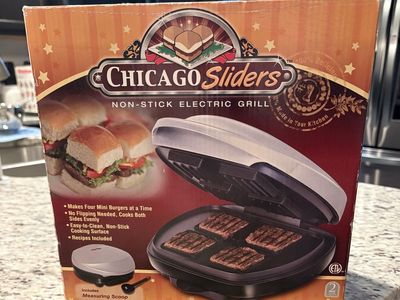NEW Chicago Sliders Non-Stick Electric Grill