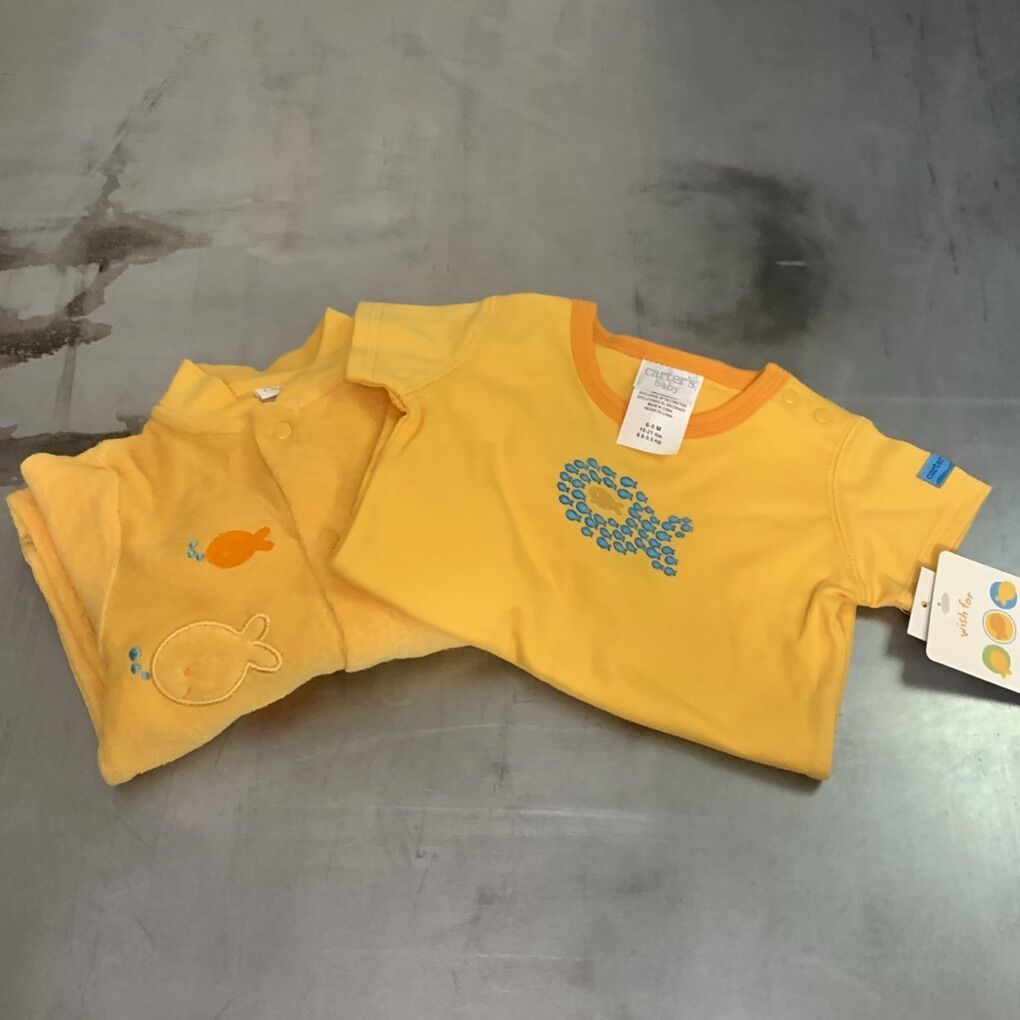 Vintage Carters Fish Unisex Set Sleeper Onsie