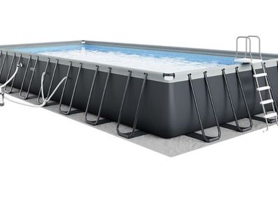 As Is 32'x16'x52 Saltwater Pool with Pump & Fence