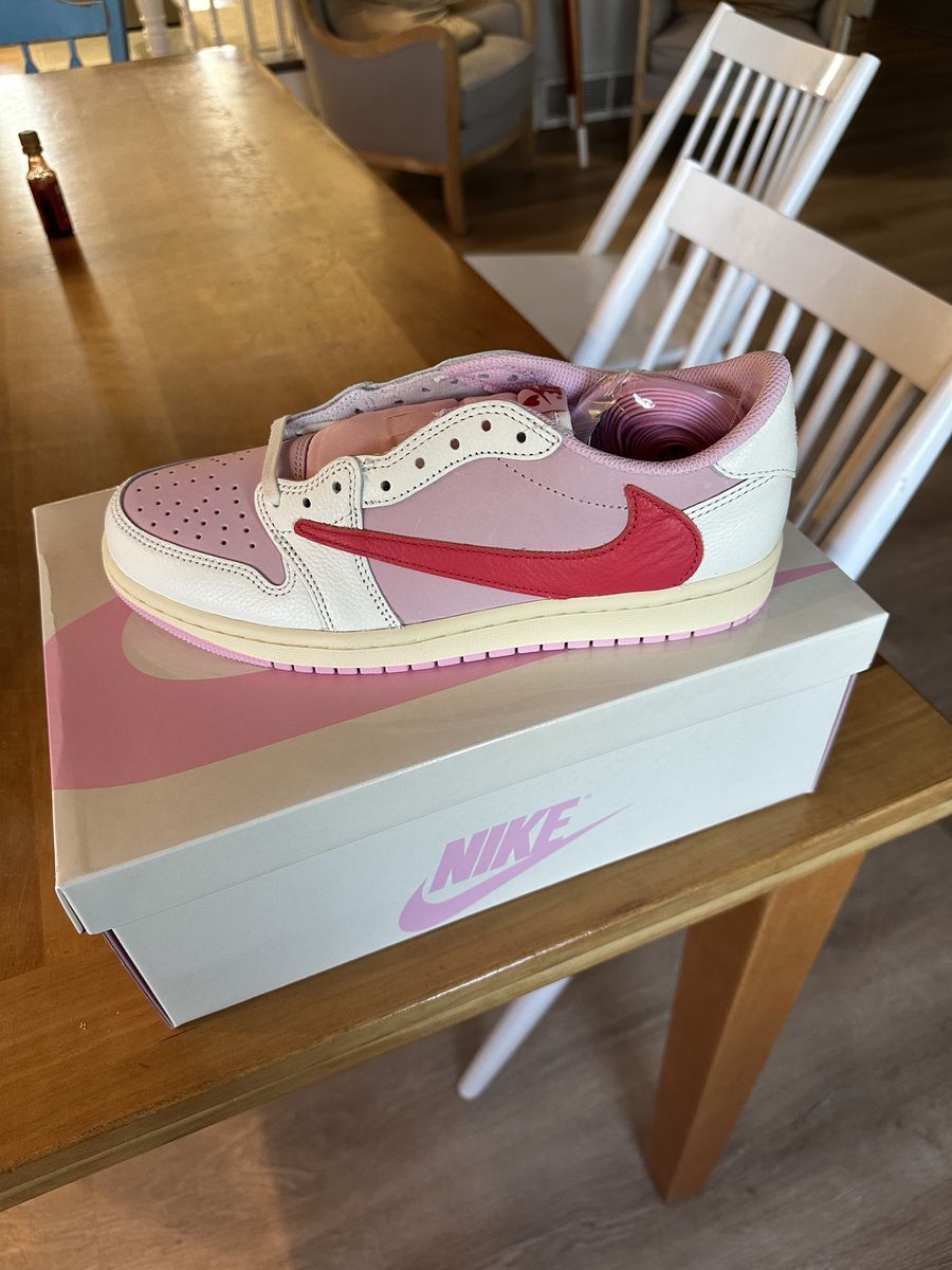 Size 8.5 - Jordan 1 x Travis Scott Retro Low OG Sail Tropical Pink