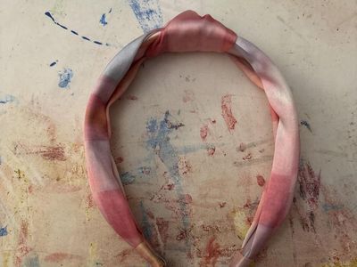 Pink & White Knotted Headband - Fashion Hair Accessory