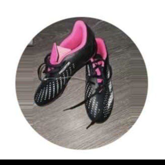 Adidas Black & Pink Soccer Cleats - Girls- US Size 6