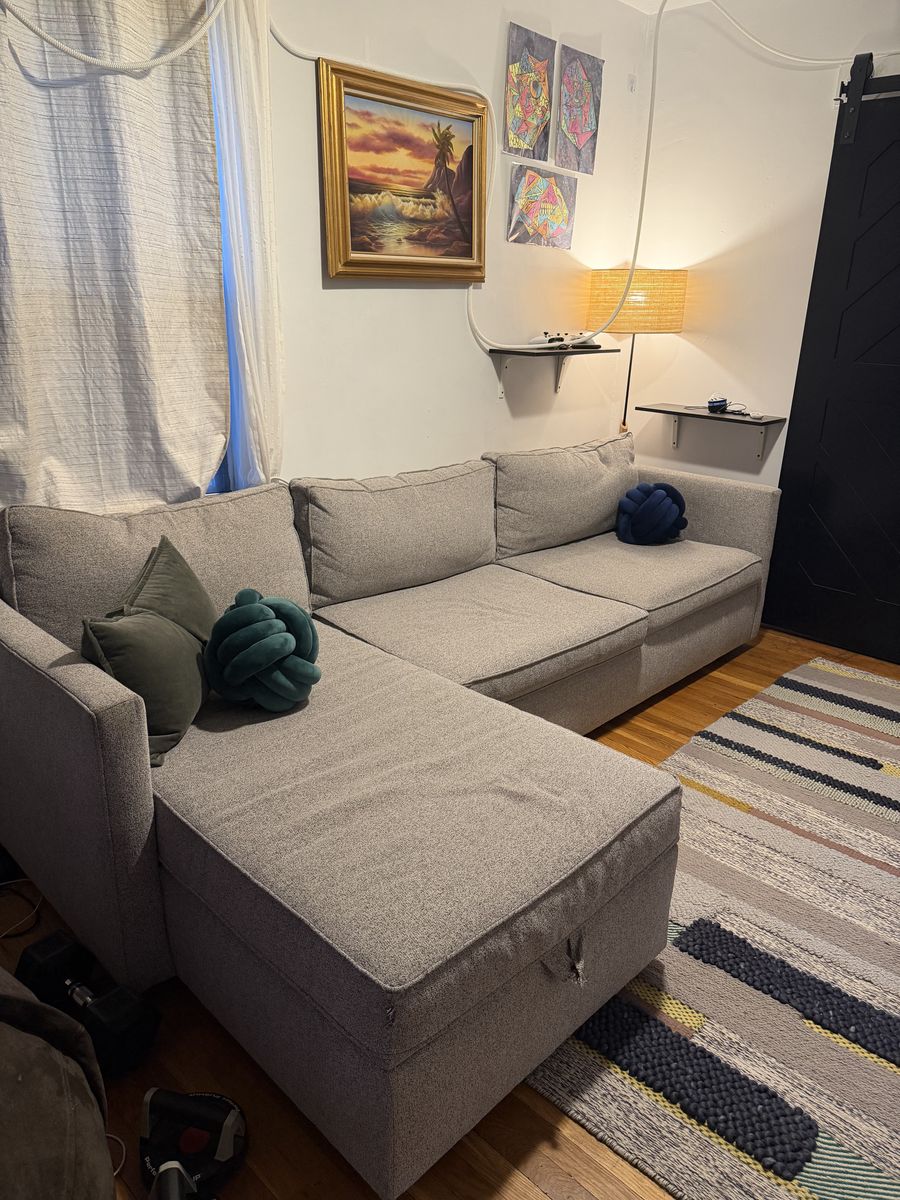 West Elm 2-Piece Sleeper Sectional w/ Storage Chaise